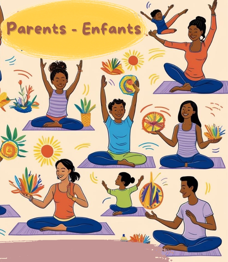 Ateliers yoga et exploration créative en groupe parents enfants avec l’Arbre aux sens ateliers-yoga-famille-parent-enfant-famille-nantes-art-therapie